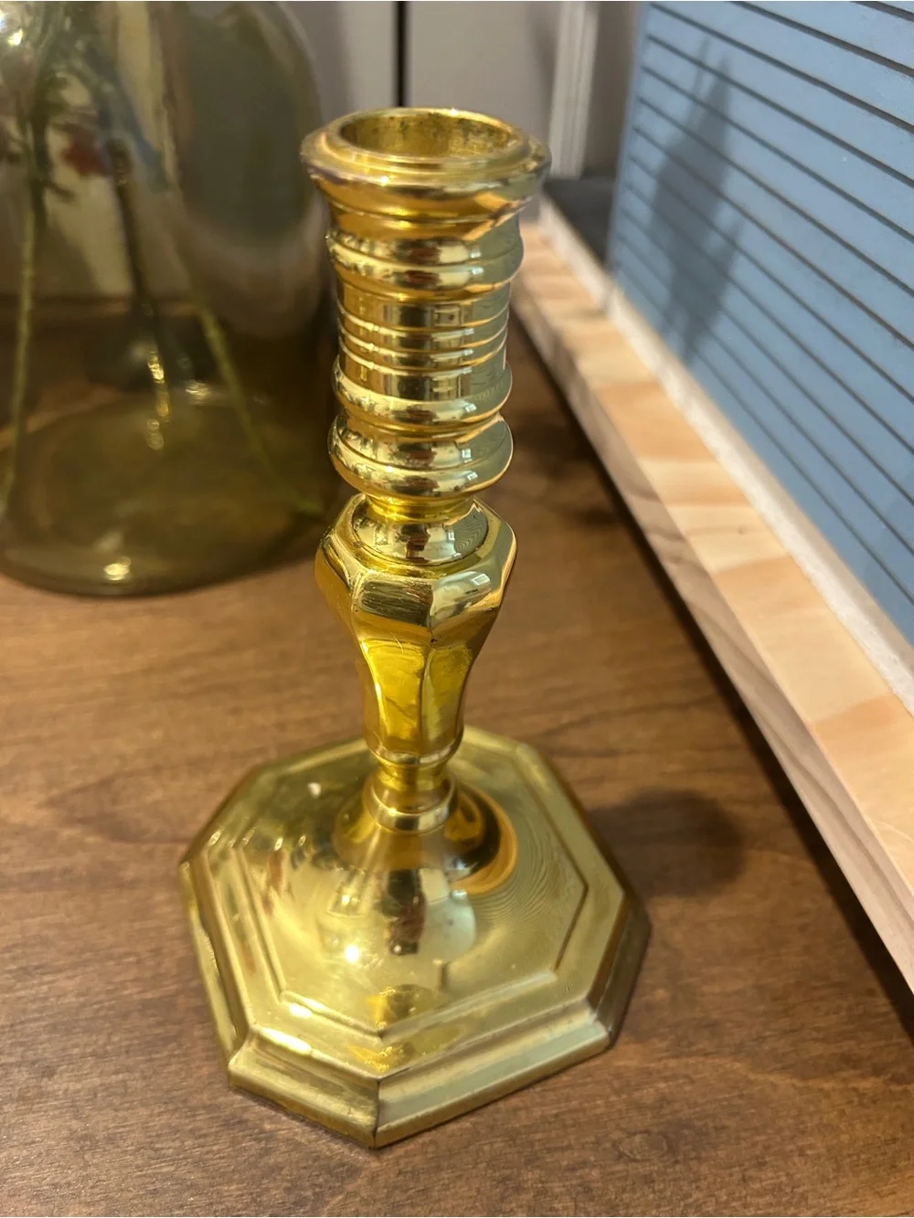 Baldwin Solid Brass Candlestick Holder 6.5” Forged in America
